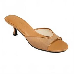 NEW YOSI SAMRA women's opal open-toe kitten heels in whiskey mesh